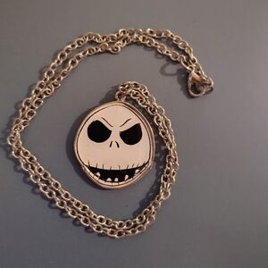 Silver Skull Pendant Necklace